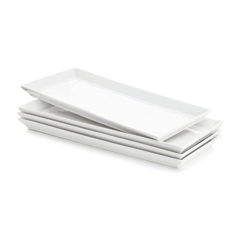 Budget ???? Sweese 13.8 Inch Rectangular Porcelain Serving Trays ???? 1 Budget ???? Sweese 13.8 Inch Rectangular Porcelain Serving Trays ????