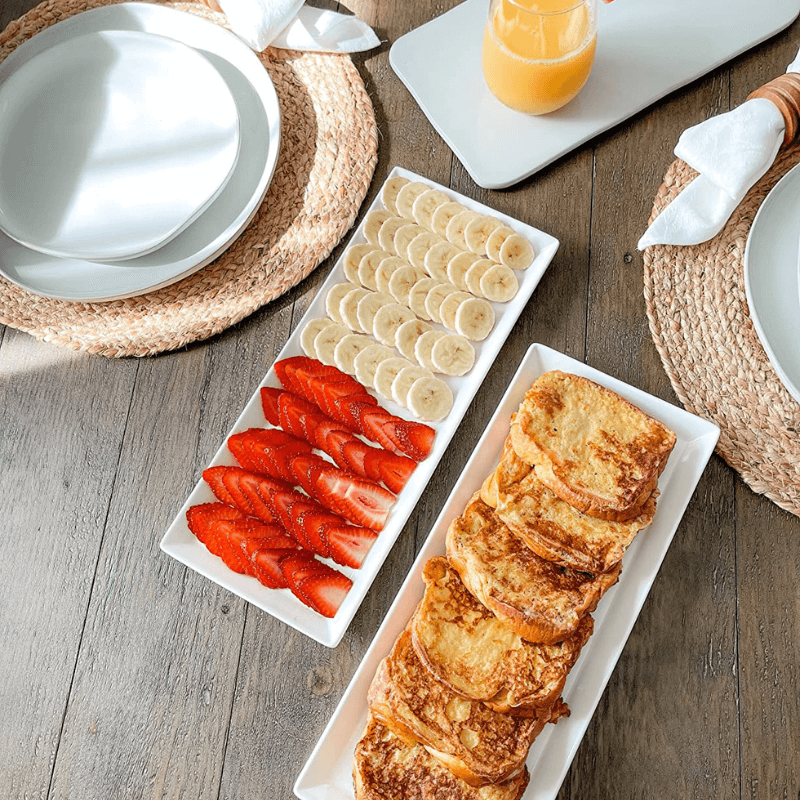 Budget ???? Sweese 13.8 Inch Rectangular Porcelain Serving Trays ???? 2 Budget ???? Sweese 13.8 Inch Rectangular Porcelain Serving Trays ???? - Image 2