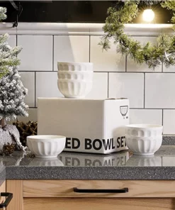 Discount ???? Sweese White Fluted Porcelain Bowls, Set of 6 ⭐ -Sweese Elegant Shop 20200417100647 a0b7b497 dd8e 4113 8482 6e7a72fc5ff7