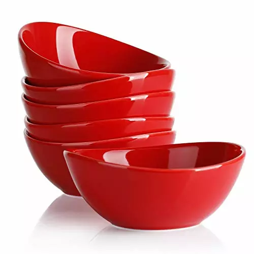 Outlet ???? Sweese Red Curved Porcelain Bowls ???? 3 Outlet ???? Sweese Red Curved Porcelain Bowls ???? - Image 3