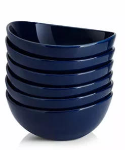 Budget ???? Sweese Navy Curved Porcelain Bowls ✔️ 14 Budget ???? Sweese Navy Curved Porcelain Bowls ✔️ -Sweese Elegant Shop 41grONIKncL