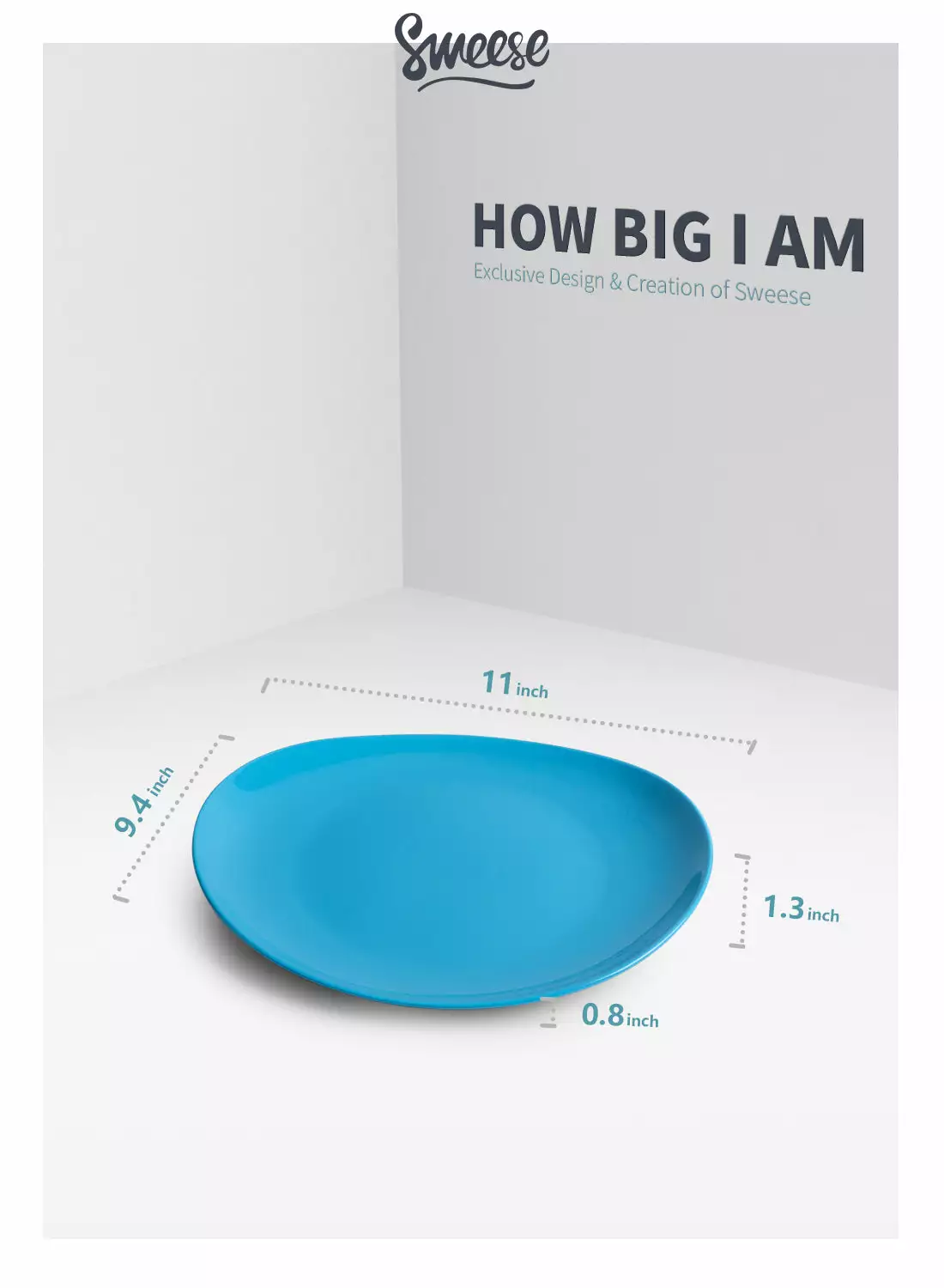 Brand new ???? Sweese Steel Blue Curved Porcelain Plates ❤️ 5 Brand new ???? Sweese Steel Blue Curved Porcelain Plates ❤️ - Image 5