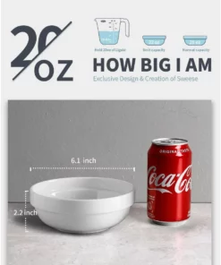 Cheapest ⌛ Sweese White Round Porcelain Stackable Bowls ???? -Sweese Elegant Shop 612a53G2FjL. AC SL1500 65a8268a 9e35 4300 ba52 194267bfc17a