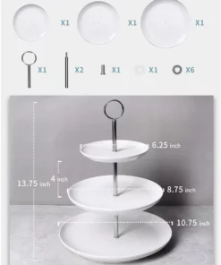 Buy ⭐ Sweese 3 Tier White Porcelain Cake Stand ???? -Sweese Elegant Shop 61V5YYMX3xL. AC SL1500 cdd1a747 d9d6 4820 a702 18073f9ba2ee