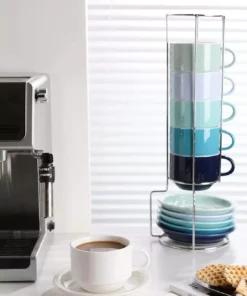 Best reviews of ???? Sweese Porcelain Stackable Coffee Cups with Saucers and Metal Stand ???? -Sweese Elegant Shop 61ly7w0Fx1L. AC SL1500