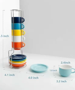 Flash Sale ???? Sweese 2.5 Ounce Porcelain Espresso Cups with Rack ???? -Sweese Elegant Shop 61toT G70oL. SL1200