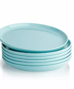 Wholesale ???? Sweese Turquoise Round Porcelain Plates, Set of 6 ????