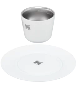 Wholesale ⭐ Stanley The DayBreak Demitasse Cup & Stillness Saucer | 2.2 OZ ❤️ -Sweese Elegant Shop B2B Web PNG Demitasse Cup Stillness Saucer 2 2OZ Pale Stone Hero Exploded