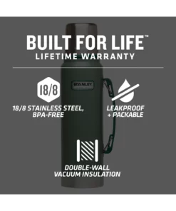 Best Sale ???? Stanley Classic Legendary Bottle | 1.1 QT ⭐ -Sweese Elegant Shop B2B Web PNG STAN 1 1QT CLASSIC VAC BTL HAMMERTONE GREEN