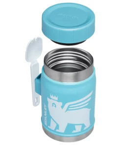 Outlet ???? Stanley The Wild Imagination Food Jar + Spork | 14 OZ ???? -Sweese Elegant Shop B2B Web PNG The Heritage Vacuum Food Jar 14oz Pool Exploded Bottom copy