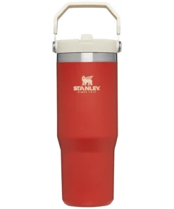 Buy ???? Stanley The IceFlow Flip Straw Tumbler | 30 OZ ✔️ -Sweese Elegant Shop B2B Web PNG The IceFlow Flip Straw Tumbler 30OZ Carnelian Front