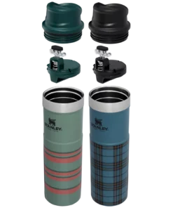 Budget ???? Stanley The Vintage Loom Trigger-Action Travel Mug 2 Pack | 20 OZ ???? -Sweese Elegant Shop B2B Web PNG The Vintage Loom Trigger Action Mug 2 Pack 20OZ Assorted Hero Exploded