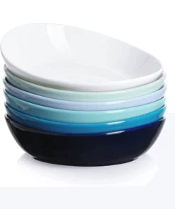Coupon ???? Sweese Blue Assorted Curved Ceramic Pasta Bowls ????