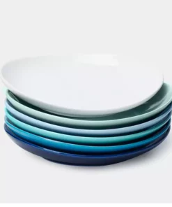 Deals ???? Sweese Blue Assorted Curved Porcelain Plates ????