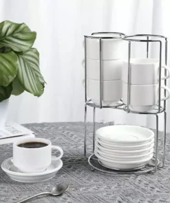 Discount ❤️ Sweese Stackable Espresso Cups with Saucers and Metal Stand ???? -Sweese Elegant Shop EspressoCupswithSaucers 2 6dee655d b726 415b a102 87b2911b29aa