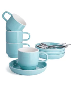 Brand new ✔️ Sweese Espresso Cups with Saucers and Spoons ????