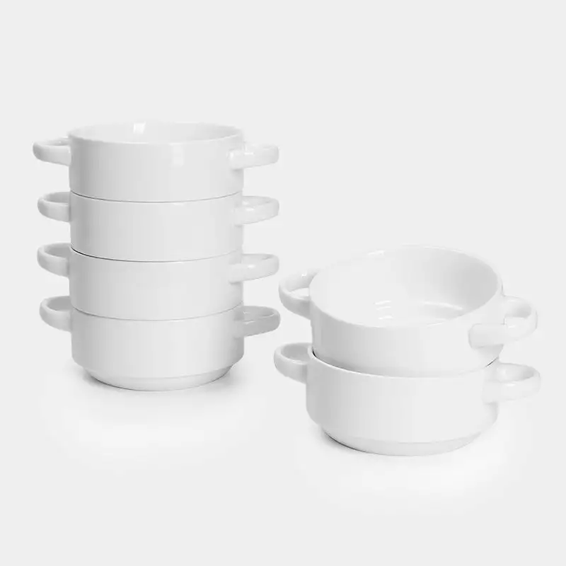 Wholesale ???? Sweese Porcelain Soup Bowls with Handles ???? 1 Wholesale ???? Sweese Porcelain Soup Bowls with Handles ????