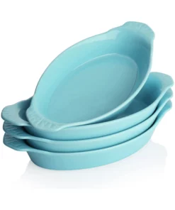 Buy ???? Sweese Porcelain Oval Au Gratin Pans ???? -Sweese Elegant Shop OvalAuGratinPans 2