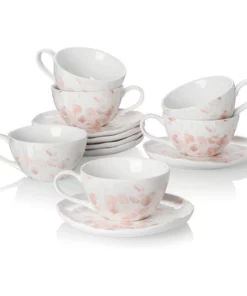 Cheap ???? Sweese Rose Porcelain Tea Cups and Saucers ????