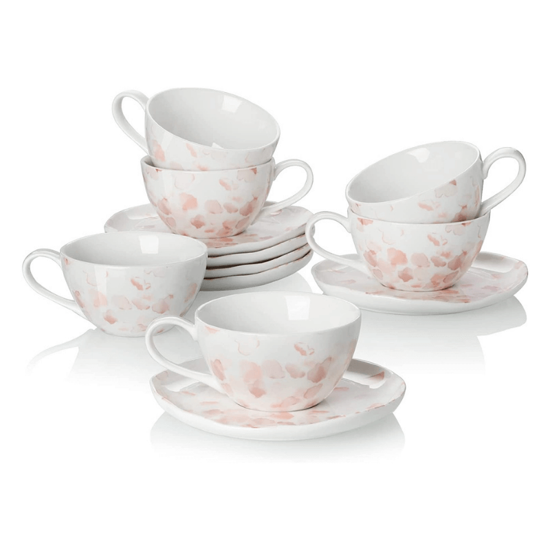Cheap ???? Sweese Rose Porcelain Tea Cups and Saucers ???? 1 Cheap ???? Sweese Rose Porcelain Tea Cups and Saucers ????