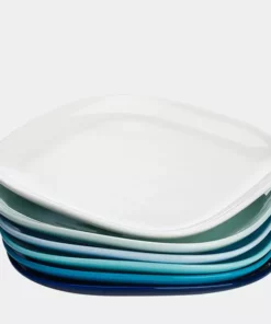 Promo ???? Sweese Blue Assorted Square Porcelain Plates ????