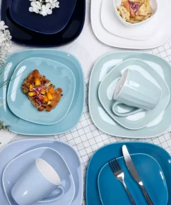 Promo ???? Sweese Blue Assorted Square Porcelain Plates ???? 6 Promo ???? Sweese Blue Assorted Square Porcelain Plates ???? -Sweese Elegant Shop Square dinner plate set 6 blue series ad791387 785c 48cc aa21 d043d5ee7911