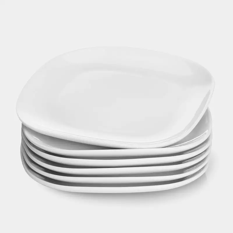 Best Sale ❤️ Sweese Square White Porcelain Plates ???? 1 Best Sale ❤️ Sweese Square White Porcelain Plates ????