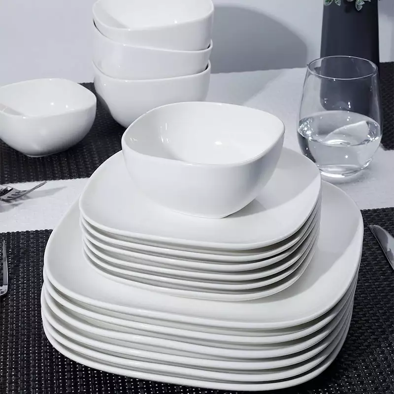 Best Sale ❤️ Sweese Square White Porcelain Plates ???? 3 Best Sale ❤️ Sweese Square White Porcelain Plates ???? - Image 3