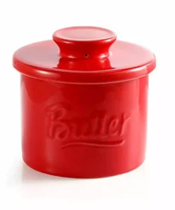 Deals ???? New Porcelain Sweese Butter Crock ❤️ -Sweese Elegant Shop buttercrockred