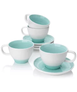 Cheap ✔️ Sweese Gradient Tea Cups and Saucers ✨ 12 Cheap ✔️ Sweese Gradient Tea Cups and Saucers ✨ -Sweese Elegant Shop ceramicteacupsandsaucers 3