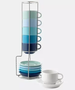 Flash Sale ???? Sweese 2.5 Ounce Porcelain Espresso Cups with Rack ???? -Sweese Elegant Shop coffee cup set with stand blue series 1024x1024 11a30793 3795 48c8 8e74 9864c734b65f
