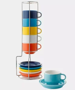 Flash Sale ???? Sweese 2.5 Ounce Porcelain Espresso Cups with Rack ???? -Sweese Elegant Shop coffee cup set with stand color 04a571ce 0f66 4e64 b5ac 6e5043edca53