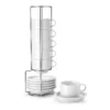 Best reviews of ???? Sweese Porcelain Stackable Coffee Cups with Saucers and Metal Stand ????