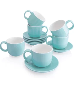 Best reviews of ???? Sweese 6 Ounces Porcelain Cappuccino Cups with Saucers ✨