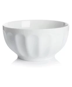Discount ???? Sweese White Fluted Porcelain Bowls, Set of 6 ⭐ -Sweese Elegant Shop flutedbowl