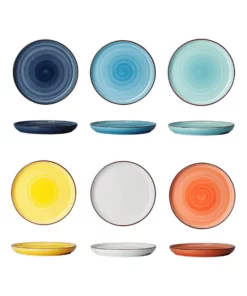Discount ???? Sweese Hot Gradient Porcelain Plates ???? 6 Discount ???? Sweese Hot Gradient Porcelain Plates ???? -Sweese Elegant Shop gradientsrounddinnerplates 4