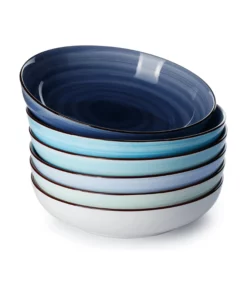Best Pirce ❤️ Sweese Blue Gradient Porcelain Pasta Bowls ????
