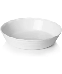 Outlet ???? Sweese Color Porcelain Pie Plate with Ruffled Edge ????