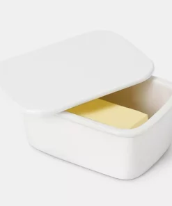 Budget ???? Sweese Porcelain Butter Dish with Lid ???? -Sweese Elegant Shop sweese butter dish white a0663ba0 46f1 447e bdec 627de575351b