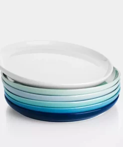Best Pirce ❤️ Sweese Blue Assorted Round Porcelain Plates ????