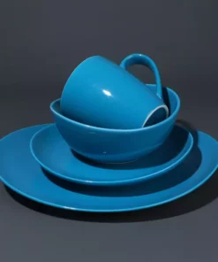 Brand new ???? Sweese Steel Blue Curved Porcelain Plates ❤️ 8 Brand new ???? Sweese Steel Blue Curved Porcelain Plates ❤️ -Sweese Elegant Shop sweeseplates 1