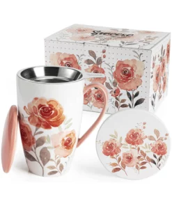 Best Sale ⭐ Sweese Rosa Tea Infuser Mug with Coaster ????